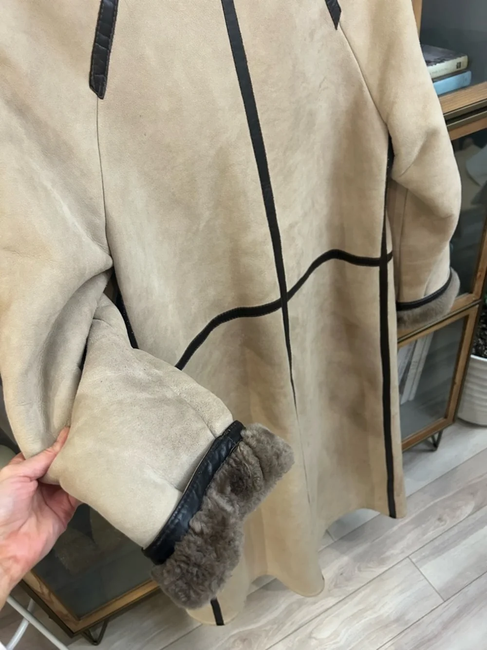 Vintage Genuine Leather Sheepskin Long Coat - Picture 13 of 16